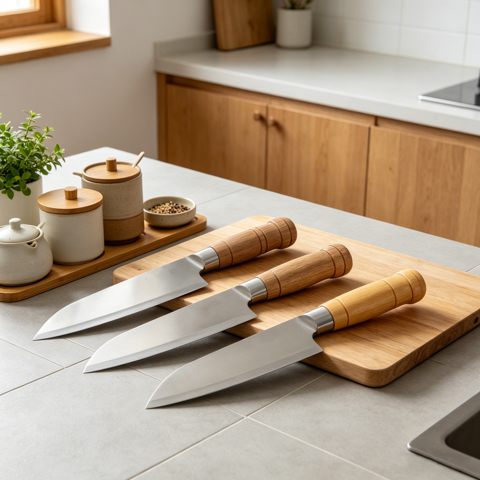 3pcs Wooden Knife Handle Grips - огляд і ціна Japanese Knife