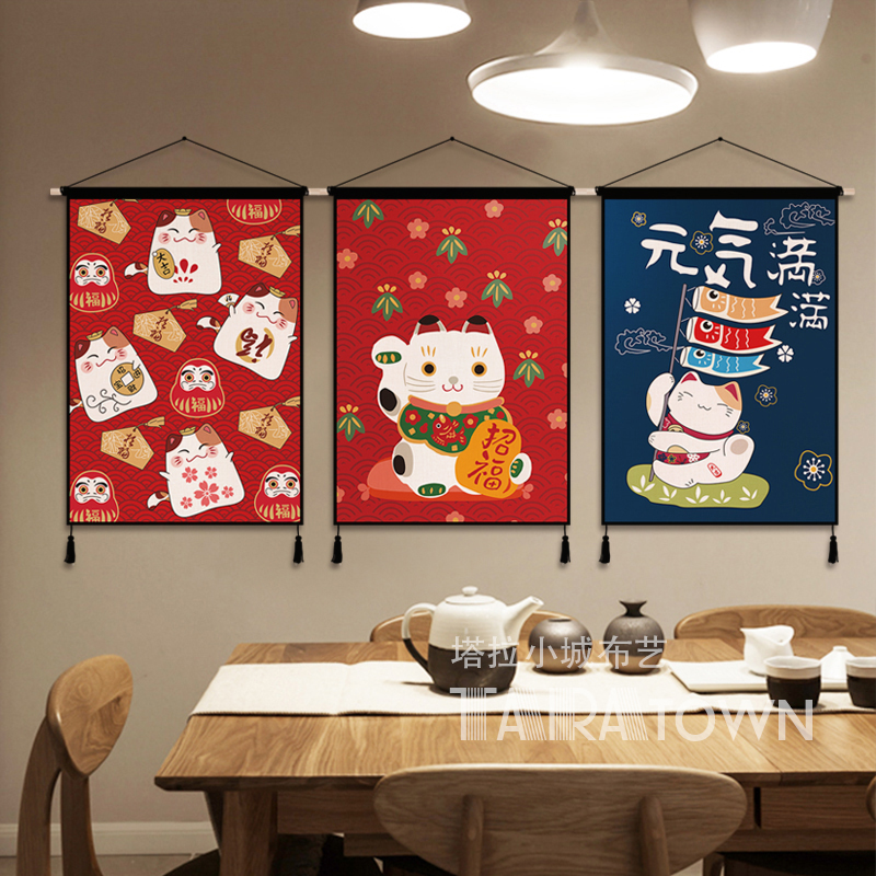 Japanese Lucky Cat Cloth Art A - огляд і ціна Japanese Restaurant Lifestyle