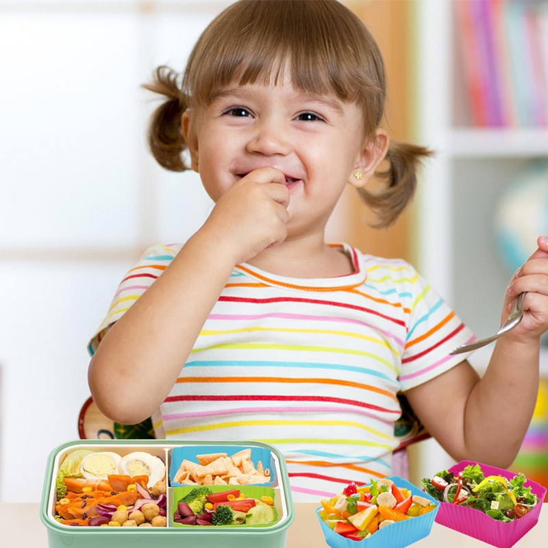 8PCS Silicone Lunch Box Divide - огляд і ціна Bento Box